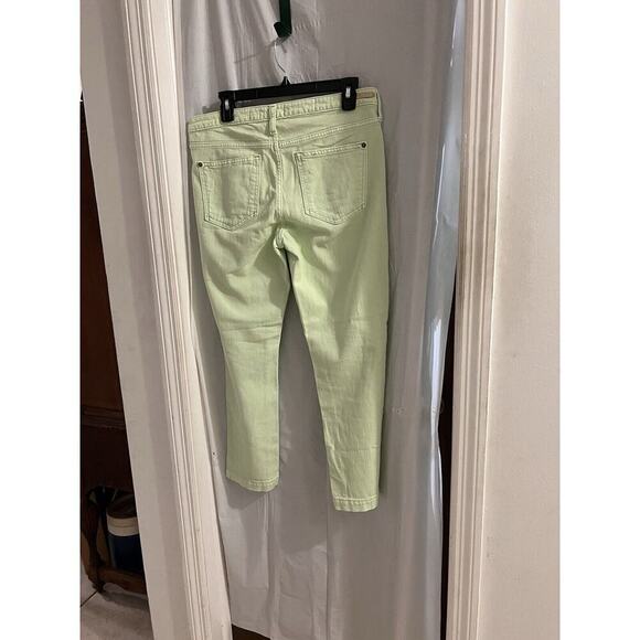 Pilcro And The Letterpress Mint Green Fit Stet Cropped Jeans Size 30 - Picture 3 of 6